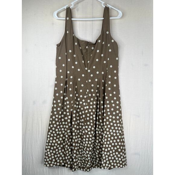 Nine West sleeveless polka dot dress brown/white, size 10, EUC - Picture 11 of 11